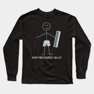 Funny Mens Keyboard Guy Long Sleeve T-Shirt